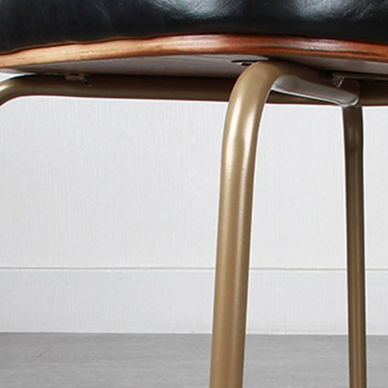 Chaise de salle à manger industrielle rembourrée chaise de cuisine en métal