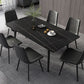Industrial Style Dining Table Rectangle Sintered Stone 4 Legs Table with Black Frame Clearhalo ' dining_table' 'Dining Tables & Seating' 'Dining Tables' 'furn' 'furn_dining_table' 'Furniture' 'furniture_dining_table' 'Kitchen & Dining Furniture' 'kitchen&dining_furn' 'kitchen' 'kitchen_dining_table' 1200x1200_95f44fb5-7c0d-4d9d-9e1a-65b434f1eac1