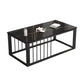 Contemporary Stone Coffee Table Rectangle Frame Coffee Cocktail Table Clearhalo 'Coffee & Accent Tables' 'Coffee Tables' 'coffee_tables' 'furn' 'furn_coffee_tables' 'Furniture' 'Living Room Furniture' 1200x1200_95f52a48-94bd-4d68-882c-98b3f75a3cff