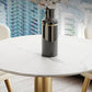 Traditional Luxury Dining Table White Stone Center Top Round Dining Table Clearhalo 'Dining Tables & Seating' 'Dining Tables' 'dining_table' 'furn' 'furn_dining_table' 'Furniture' 'furniture_dining_table' 'Kitchen & Dining Furniture' 'kitchen' 'kitchen_dining_table' 1200x1200_95f67c26-1fc0-4e93-9a11-e64fc4fc1a8d