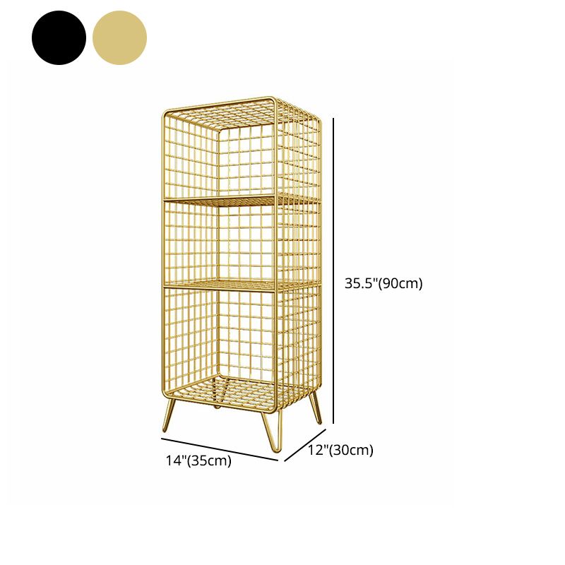 Contemporary Iron Standard Bookshelf Vertical Closed Back Bookcase for Home Clearhalo 'Bookcases' 'furn' 'furn_bookcases' 'Furniture' 'furniture_bookcases' 'Office Furniture' 1200x1200_95f70aaa-3e14-4b75-95f6-fe99e91eb2a4