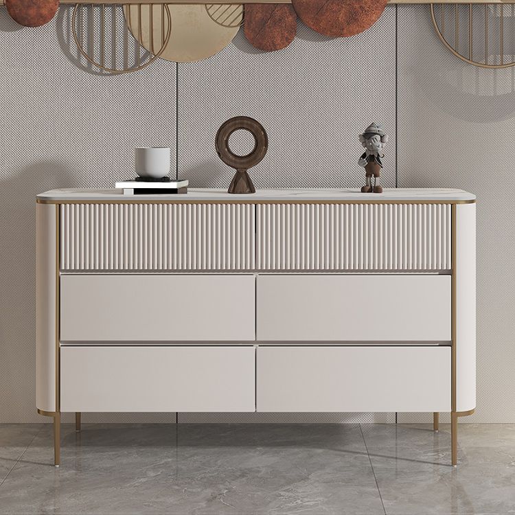 Commode Glam classique en pierre, commode de rangement avec 3/6 tiroirs, 15,6 pouces de largeur