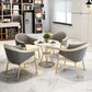 Contemporary Round Dining Table Set 1/2/5 Pcs Stone Top Dinette Set for Home Clearhalo 'Dining Room Sets' 'Dining Tables & Seating' 'dining_room_set' 'furn' 'furn_dining_room_set' 'Furniture' 'Kitchen & Dining Furniture' 1200x1200_95f82474-9fcb-424e-9a20-fe934f26cb05