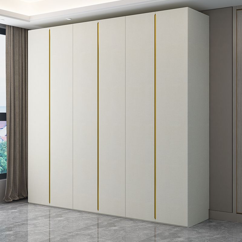 White Wooden Wardrobe Cloth Rod Included Wardrobe Closet for Home Clearhalo 'Armoires & Wardrobes' 'armoires_wardrobes' 'Bedroom Furniture' 'furn' 'furn_armoires_wardrobes' 'Furniture' 1200x1200_95f8f6cd-6c09-4a55-b2cf-c969c36c632b