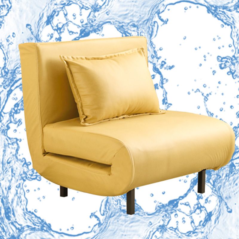 Contemporary Convertible Sofas with Tight Back in Faux Leather/Linen Blend Clearhalo 'furn' 'furn_futons' 'Furniture' 'Futons & Daybeds' 'Futons' 'Living Room Furniture' 1200x1200_95f92d61-fb1b-4421-8112-58ce9d86940e