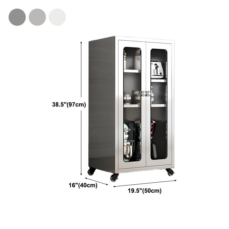 Steel Kitchen Sideboard Cabinet Modern Server Cabinet with Storage for Home Clearhalo 'buffet_sideboard' 'Buffets & Sideboards' 'furn' 'furn_buffet_sideboard' 'Furniture' 'furniture_buffet_sideboard' 'Kitchen & Dining Furniture' 1200x1200_95f9596f-bd6e-4df2-9203-003e7341079e