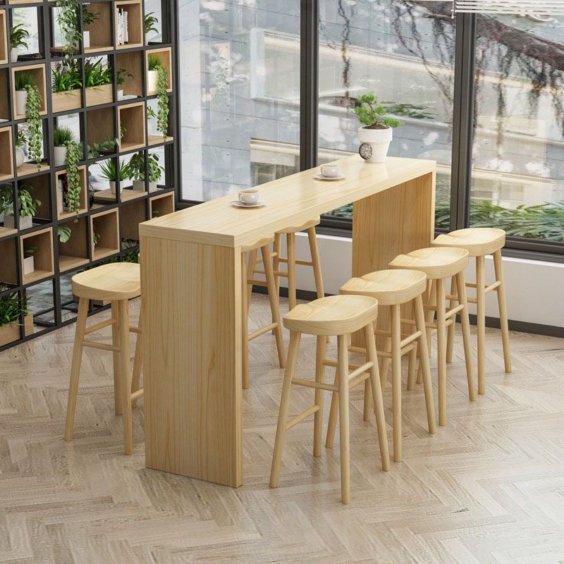 1/4/5/9-teiliges modernes Bartisch-Set, rechteckiger Bartisch mit Holzhockern
