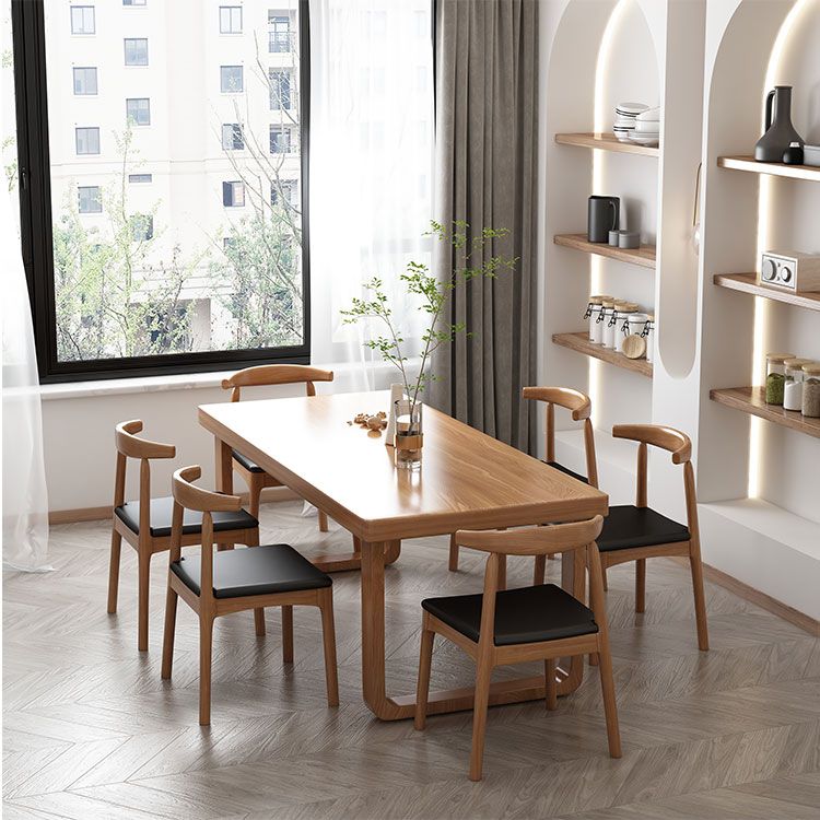 Modern 1/4/7 Pieces Rectangle Dining Table Set Simple Pine Wood Dinette Set Clearhalo 'Dining Room Sets' 'Dining Tables & Seating' 'dining_room_set' 'furn' 'furn_dining_room_set' 'Furniture' 'furniture_dining_room_set' 'Kitchen & Dining Furniture' 'kitchen&dining_furn' 'kitchen' 1200x1200_95fee95b-2999-49ed-9533-8d2608bd05af