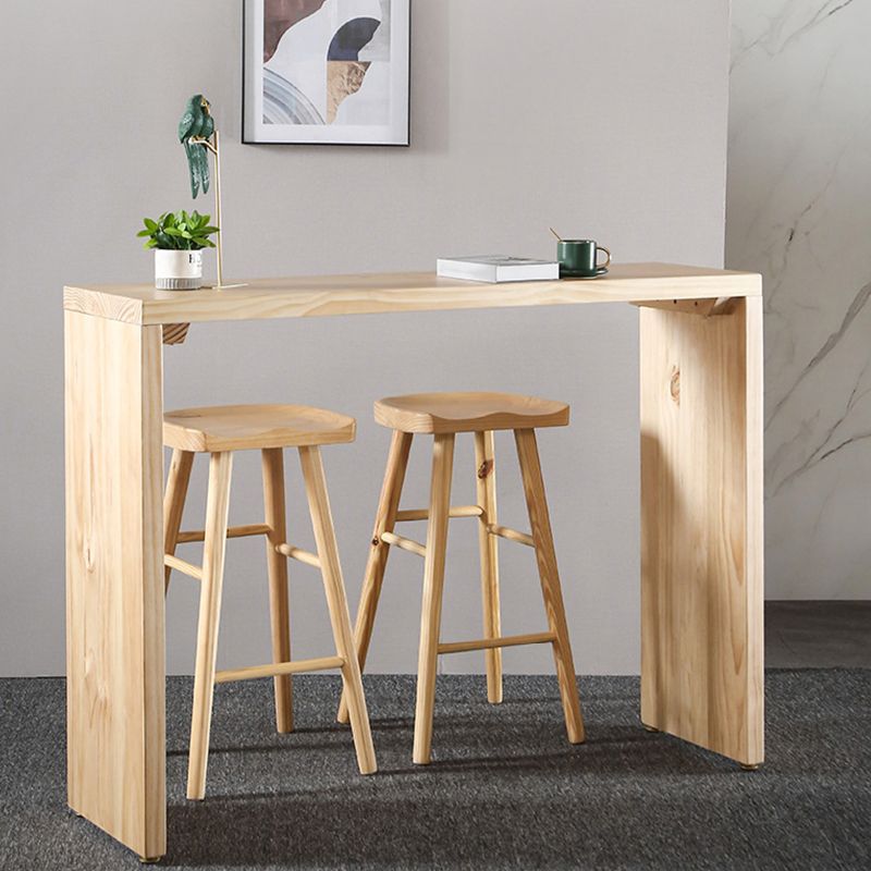 Table de bar en bois moderne, plateau en bois massif, Table de bistro, pour salon