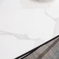 Simplicity Round Dining Room Table Sintered Stone Table with 4 Black Legs Clearhalo ' dining_table' 'Dining Tables & Seating' 'Dining Tables' 'furn' 'furn_dining_table' 'Furniture' 'furniture_dining_table' 'Kitchen & Dining Furniture' 'kitchen&dining_furn' 'kitchen' 'kitchen_dining_table' 1200x1200_9600f971-0260-4041-9a95-d9731f62b537