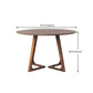Mesa de comedor redonda de madera maciza de pino, mesa moderna con pedestal doble