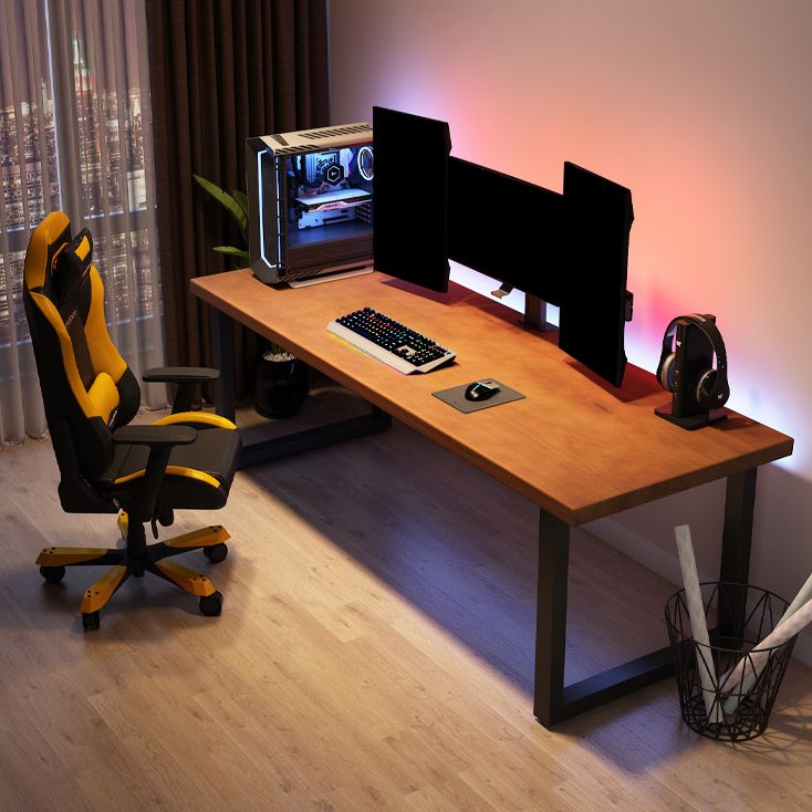 Modern Style Office Desk Rectangle Solid Wood Desk for Home Use Clearhalo 'Furniture' 'furniture_office_desk' 'Office Desks' 'Office Furniture' 'office_desk' 1200x1200_9601590d-b648-4cf5-a6f9-5653bde919da