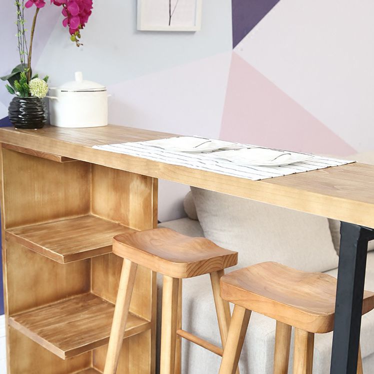 Rectangle Wood Top Counter Table 42-inch Height Industrial Bar Table Clearhalo 'Bar Furniture' 'Bar Tables' 'bar_tables' 'furn' 'furn_bar_tables' 'Furniture' 'furniture_bar_tables' 'Kitchen & Dining Furniture' 1200x1200_960386b9-41a4-4776-aaee-b0eca8358454