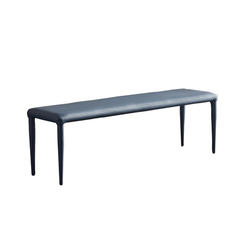 Solid Color Dining Bench, 18"H Upholstered Bench with 4 Metal Legs Clearhalo 'Benches' 'Chairs & Seating' 'furn' 'furn_benches' 'Furniture' 'Living Room Furniture' 1200x1200_9603a067-cdf7-4214-8e5e-55a6f711e64b