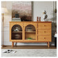 Armadi in stile glam Storage a buffet a buffet in legno con 3-cassetti
