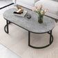 Oval Modern Coffee Table Wood Minimalist Coffee Table for Living Room Clearhalo 'Coffee & Accent Tables' 'Coffee Tables' 'coffee_tables' 'furn' 'furn_coffee_tables' 'Furniture' 'Living Room Furniture' 1200x1200_96048053-43bf-4380-b902-66a19a4f5307
