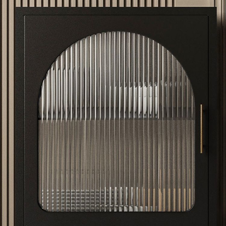 Mobile in metallo contemporaneo porte in vetro armadio per soggiorno