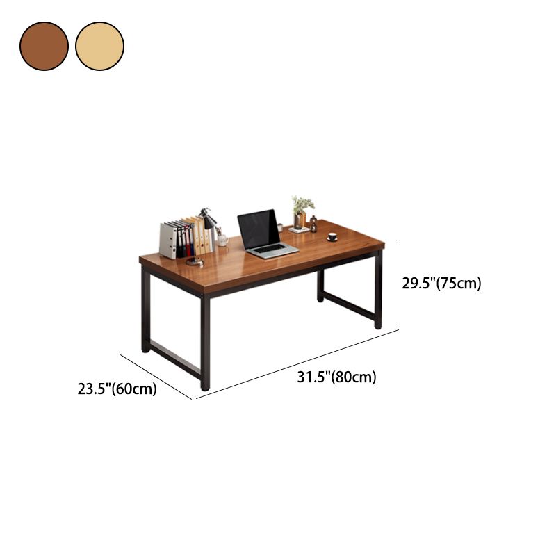 23.5 "W houten kantoor bureau modern schrijfbureau met h-vormige basis