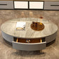Glam Slate Coffee Table Oval Pedestal Coffee Table with Drawer Clearhalo 'Coffee & Accent Tables' 'Coffee Tables' 'coffee_tables' 'furn' 'furn_coffee_tables' 'Furniture' 'Living Room Furniture' 1200x1200_960598e6-ad1e-44c5-9e7c-980e413a167e