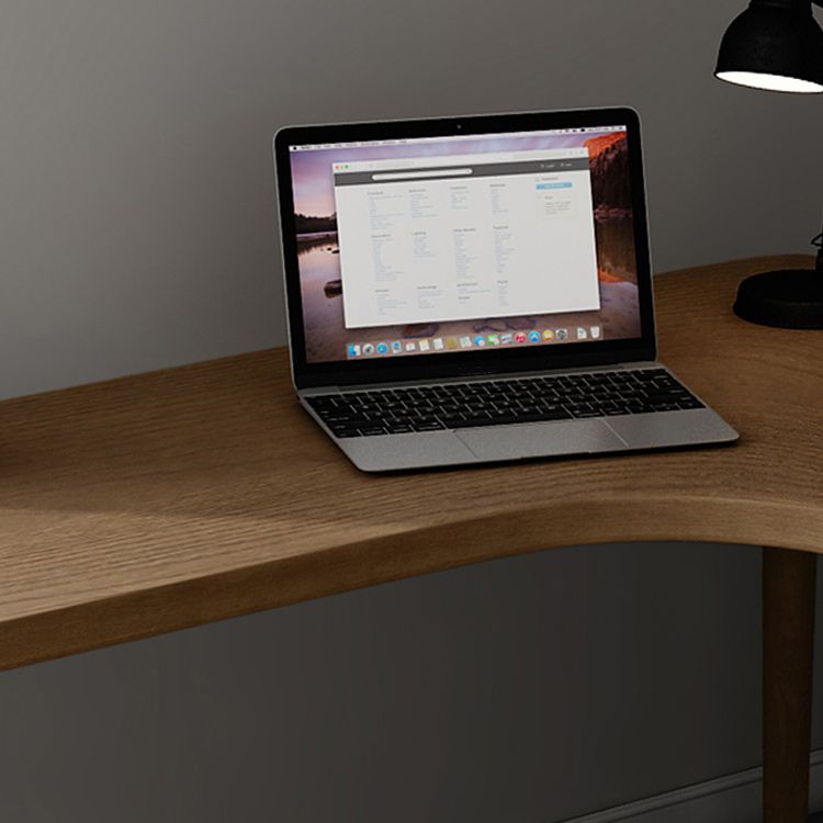 Mesa de escritura de madera sólida mesa de trabajo de estilo moderno para dormitorio