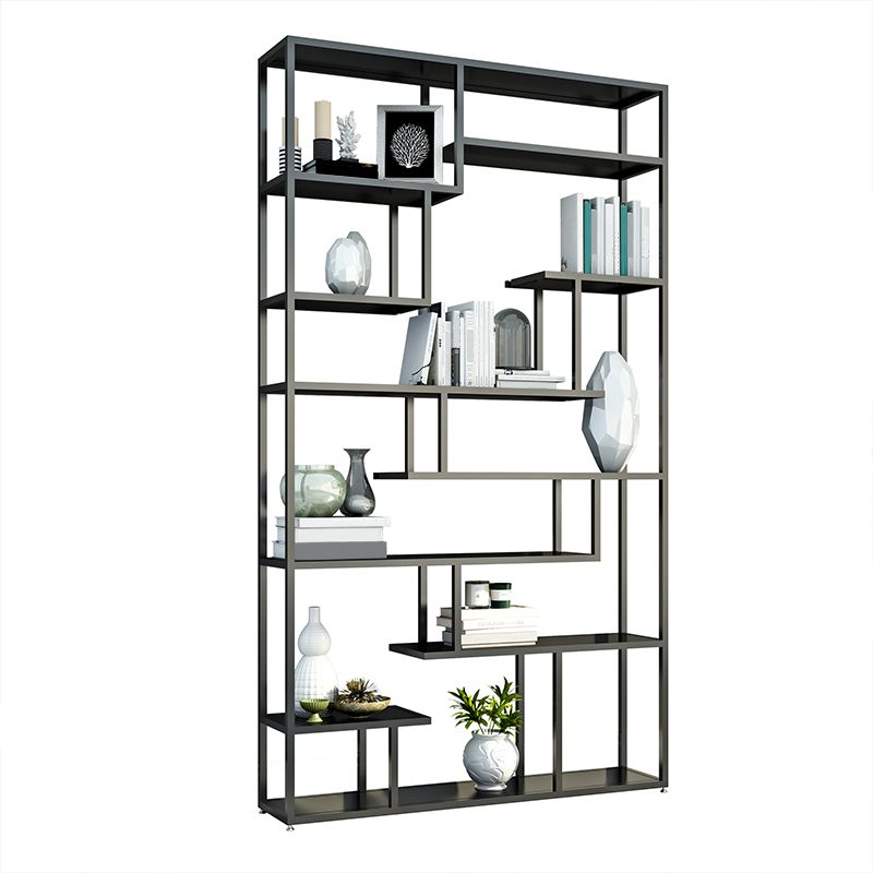 Industrial Metal Etagere Bookshelf Open Iron Bookshelf for Home Office Clearhalo 'Bookcases' 'furn' 'furn_bookcases' 'Furniture' 'furniture_bookcases' 'kitchen' 'kitchen_bookcases' 'Living Room Furniture' 'Office Furniture' 1200x1200_960799ef-bef3-4e19-a9a0-fb9edd2e74ea