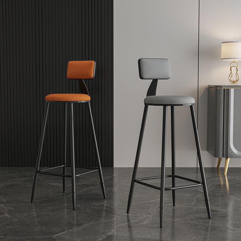 Tabouret de comptoir moderne sans accoudoirs, tabouret de Bar en fer avec coussin pour le salon