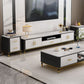 Console TV bianca in stile glam da 17,72 "H in stile TV con 1 cassetto per soggiorno