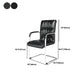No Distressing Leather Office Chair High Back Fixed Arms Chair