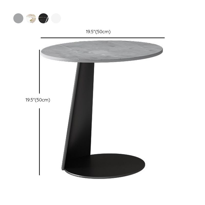 Glam Table basse ronde sur pied / 3 pieds en ardoise