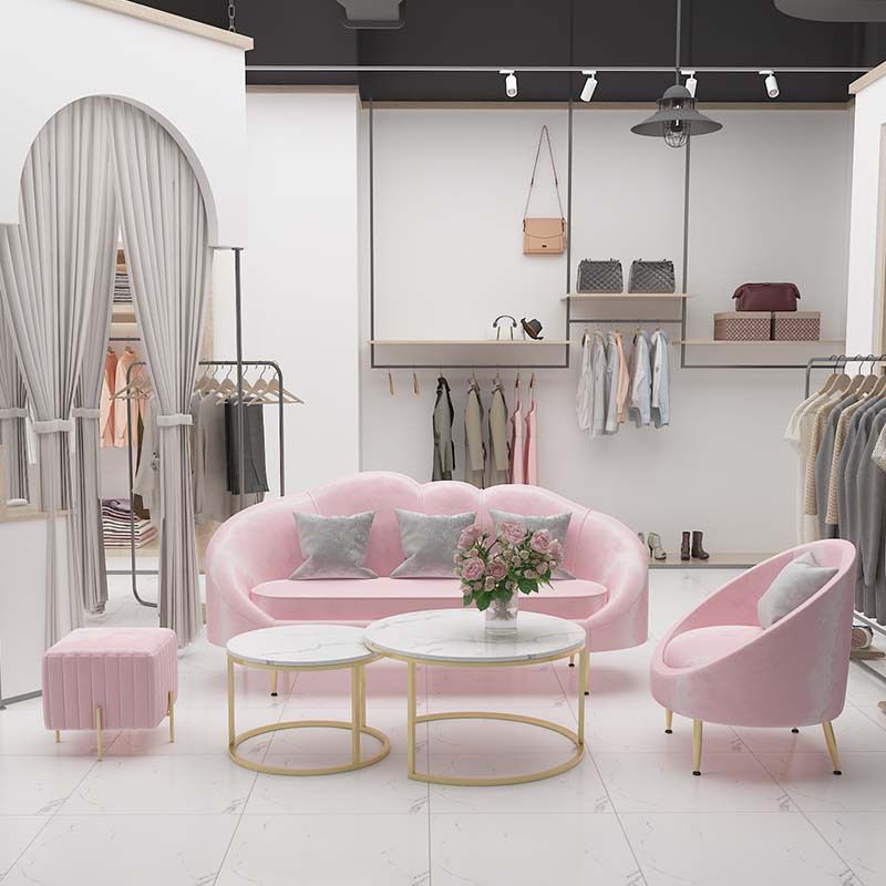 Sofá de terciopelo contemporáneo con brazo inclinado y espalda apretada para apartamento