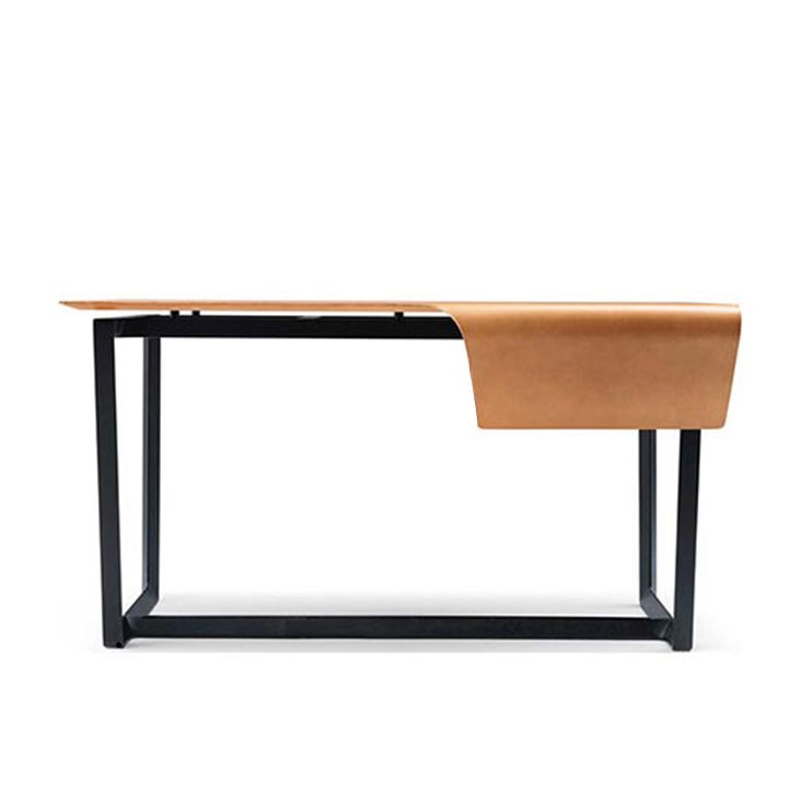 Contemporary Rectangular Writing Desk Bedroom Office Desk with Black Legs Clearhalo 'furn' 'furn_office_desk' 'Furniture' 'Office Desks' 'Office Furniture' 'office_desk' 1200x1200_960c93f4-4a4c-4aa6-b692-35f8839da8ec