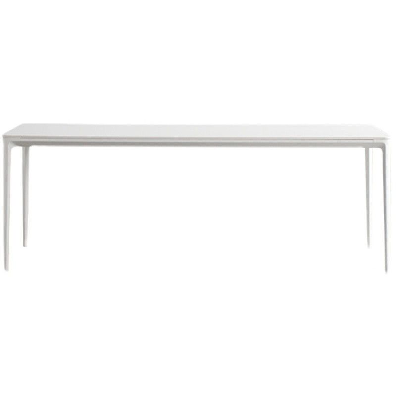 Modern White Stone Table 4 Legs Rectangle Dining Table for Kitchen Clearhalo 'Dining Tables & Seating' 'Dining Tables' 'dining_table' 'Furniture' 'furniture_dining_table' 'Kitchen & Dining Furniture' 'kitchen' 'kitchen_dining_table' 1200x1200_960cbce4-8001-480d-a20b-92406f903d5b
