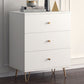 White Contemporary Accent Chest Rectangle Accent Cabinet with Drawers, Scratch Resistant
