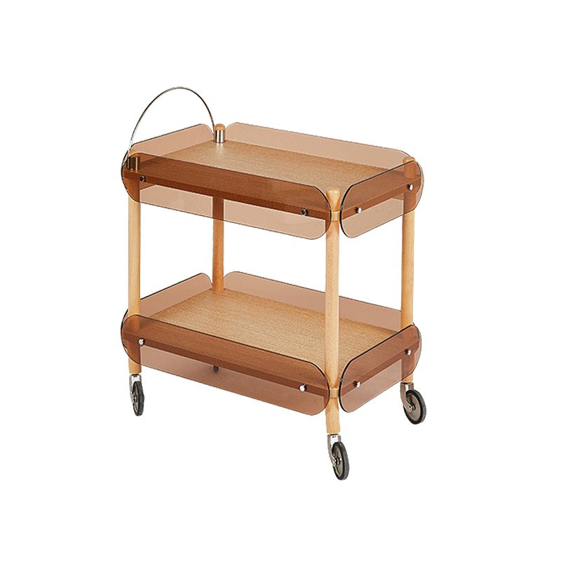 Modern Side Table Glass Top with Storage Rectangular Double Tier Accent Side Table Clearhalo 'Coffee & Accent Tables' 'End & Side Tables' 'end_side_tables' 'furn' 'furn_end_side_tables' 'Furniture' 'Living Room Furniture' 1200x1200_960e85c3-fc6f-4cdb-8b2d-51515675474a