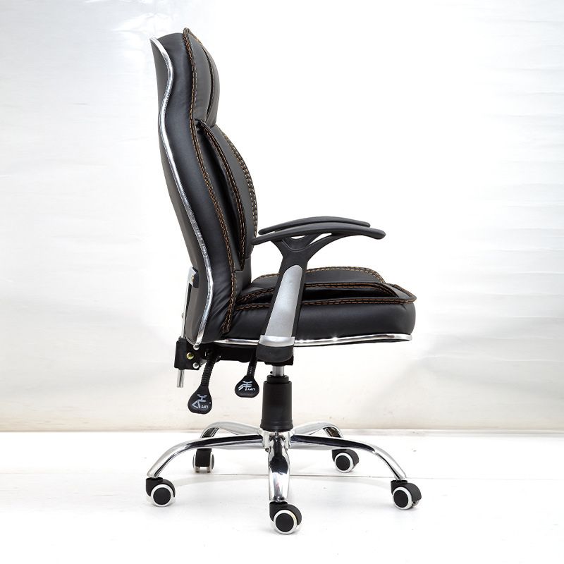 Black Contemporary Executive Chair Upholstered Managers Chair Clearhalo 'furn' 'furn_office_chair' 'Furniture' 'Office Chairs' 'Office Furniture' 'office_chair' 1200x1200_9610131a-c180-445c-9b7d-41db1cf78e19
