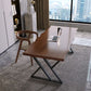 Industrial Dinette Set 1/2 Pieces Solid Wood and Metal Dining Table Set Clearhalo 'Dining Room Sets' 'Dining Tables & Seating' 'dining_room_set' 'furn' 'furn_dining_room_set' 'Furniture' 'Kitchen & Dining Furniture' 1200x1200_9610d9b7-6474-4dc3-9148-e2b65cb6f051