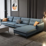 Nórdico estacionary Brazo cuadrado Faux Faux Leather Sala Sala Sofá Sofá Chaise