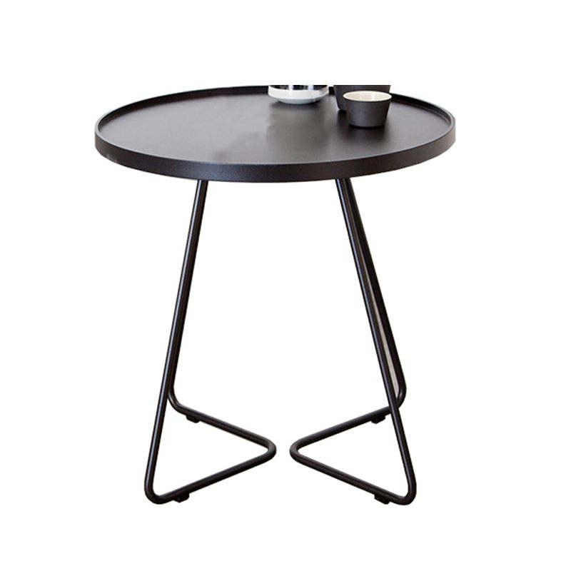 Mid-Century Metal Sled End Table Round Side Table for Living Room Clearhalo 'Coffee & Accent Tables' 'End & Side Tables' 'end_side_tables' 'furn' 'furn_end_side_tables' 'Furniture' 'Living Room Furniture' 1200x1200_96131e40-8246-40fe-8121-4940f3f495c3