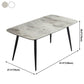 Metal Contemporary Rectangular Dining Table Sintered Stone Table with 4 Black Legs Clearhalo ' dining_table' 'Dining Tables & Seating' 'Dining Tables' 'furn' 'furn_dining_table' 'Furniture' 'furniture_dining_table' 'Kitchen & Dining Furniture' 'kitchen&dining_furn' 'kitchen' 'kitchen_dining_table' 1200x1200_961379a9-e03b-420c-859f-763511da103b