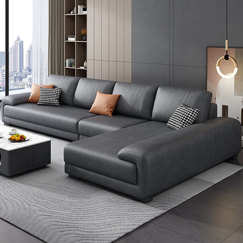 Nordic Faux Leather Stationary Living Room Recessed Arm Seating Clearhalo 'furn' 'furn_sectionals' 'Furniture' 'Living Room Furniture' 'Sectionals' 1200x1200_9614dd12-42f9-40e3-be7d-c7a3a2584bc9