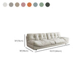 Tufted Split-Back Seating Armless Standard Sofa Leather for Apartment