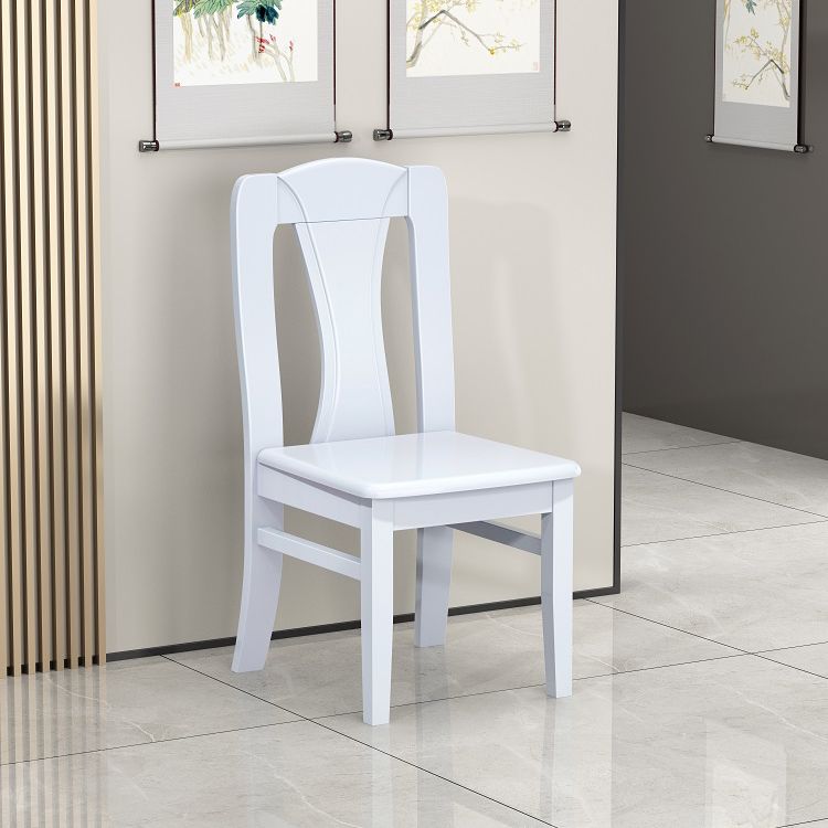 Contemporary Dining Room Rubberwood Slat Back Armless Dining Chair Clearhalo 'Dining Chairs' 'Dining Tables & Seating' 'dining_chair' 'furn' 'furn_dining_chair' 'Furniture' 'Kitchen & Dining Furniture' 1200x1200_9618119a-be2b-4c41-afc1-73c56fb62405