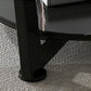 Modernistic Metallic Pedestal End Table Metal Rectangular Slate Top Side End Table
