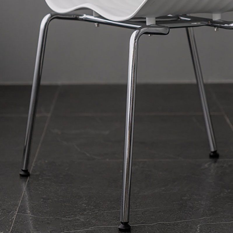 Industrial Style Open Back Dining Side Chair Plastic Dining Armless Chairs with Metal Legs Clearhalo ' kitchen&dining_furn' 'Dining Chairs' 'Dining Tables & Seating' 'dining_chair' 'furn' 'furn_dining_chair' 'Furniture' 'furniture_dining_chair' 'Kitchen & Dining Furniture' 'kitchen' 1200x1200_9619f717-c824-4cbb-8e65-625d64c6b655