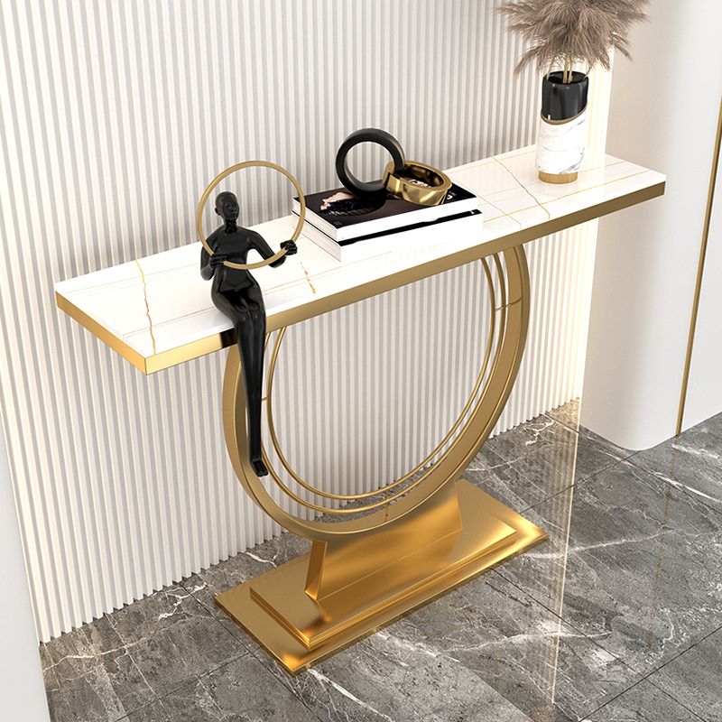 Tavolo da console bianco pietra 12 pollici di divano console contemporanea