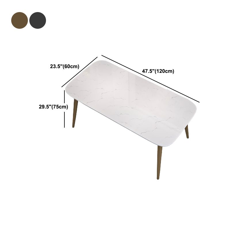 Contemporary Dining Set 1/2/5 Pcs Marble Dining Table with Cow Horn Chairs Clearhalo 'Dining Room Sets' 'Dining Tables & Seating' 'dining_room_set' 'furn' 'furn_dining_room_set' 'Furniture' 'Kitchen & Dining Furniture' 1200x1200_961bff36-5e29-4fcd-bce9-b77d0ac71bed