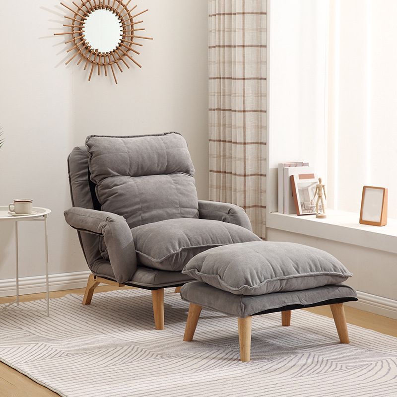 Contemporary Fabric Arms Included With Loose Cover Basic Four Leg Accent Chair