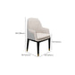 Glam Style Parsons Arm Chair Leather Dining Chair for Living Room