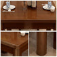 Square Industrial Dining Table Wood Color Fixed Table with Solid Rubberwood Clearhalo ' dining_table' 'Dining Tables & Seating' 'Dining Tables' 'furn' 'furn_dining_table' 'Furniture' 'furniture_dining_table' 'Kitchen & Dining Furniture' 'kitchen&dining_furn' 'kitchen' 'kitchen_dining_table' 1200x1200_961dd243-f39f-443b-8ded-1d557bf667ef
