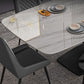 Modern Dining Table Stone Dining Room Dining Table with Metal Base Clearhalo 'Dining Tables & Seating' 'Dining Tables' 'dining_table' 'furn' 'furn_dining_table' 'Furniture' 'Kitchen & Dining Furniture' 1200x1200_961e7b27-5d79-4873-8423-d1acba826c3a